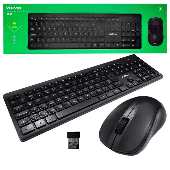 Kit teclado e mouse sem fio